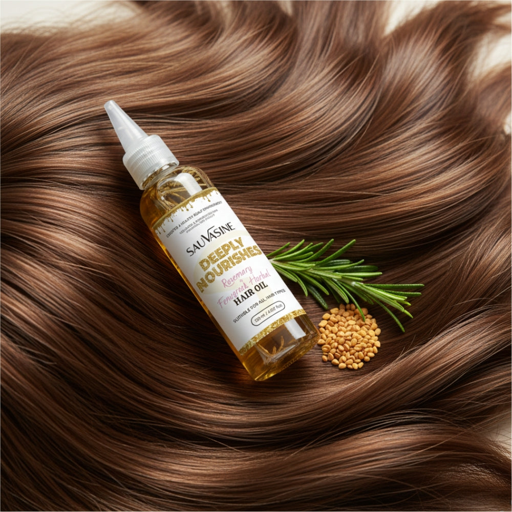 Deep Nourishing Hair Growth Oil with Rosemary & Fenugreek Extracts