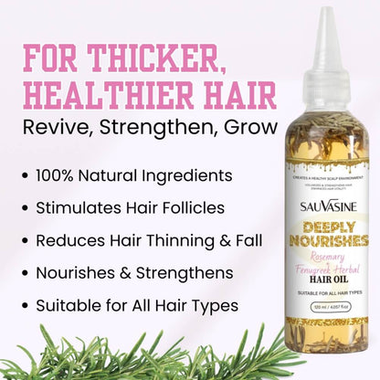 Deep Nourishing Hair Growth Oil with Rosemary & Fenugreek Extracts