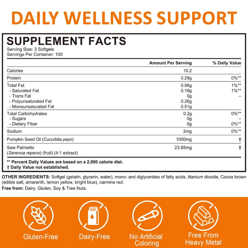 Cold-Pressed Pumpkin Seed Oil Softgels