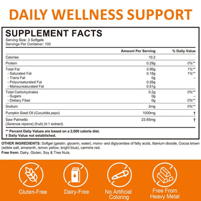 Cold-Pressed Pumpkin Seed Oil Softgels