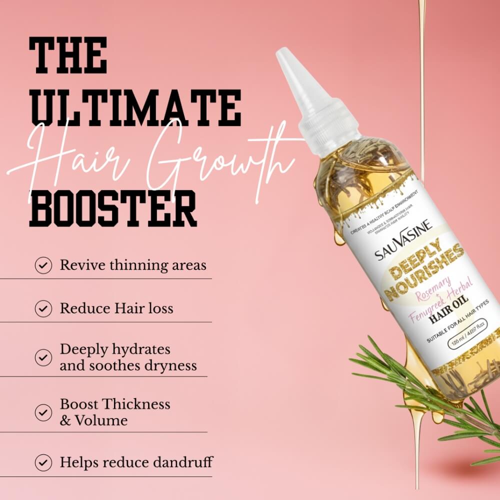 Deep Nourishing Hair Growth Oil with Rosemary & Fenugreek Extracts
