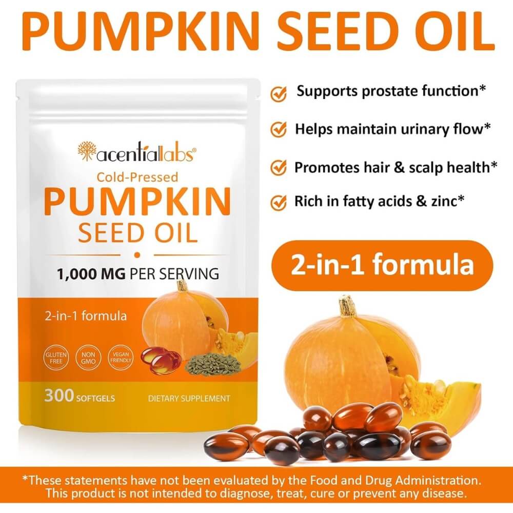 Cold-Pressed Pumpkin Seed Oil Softgels